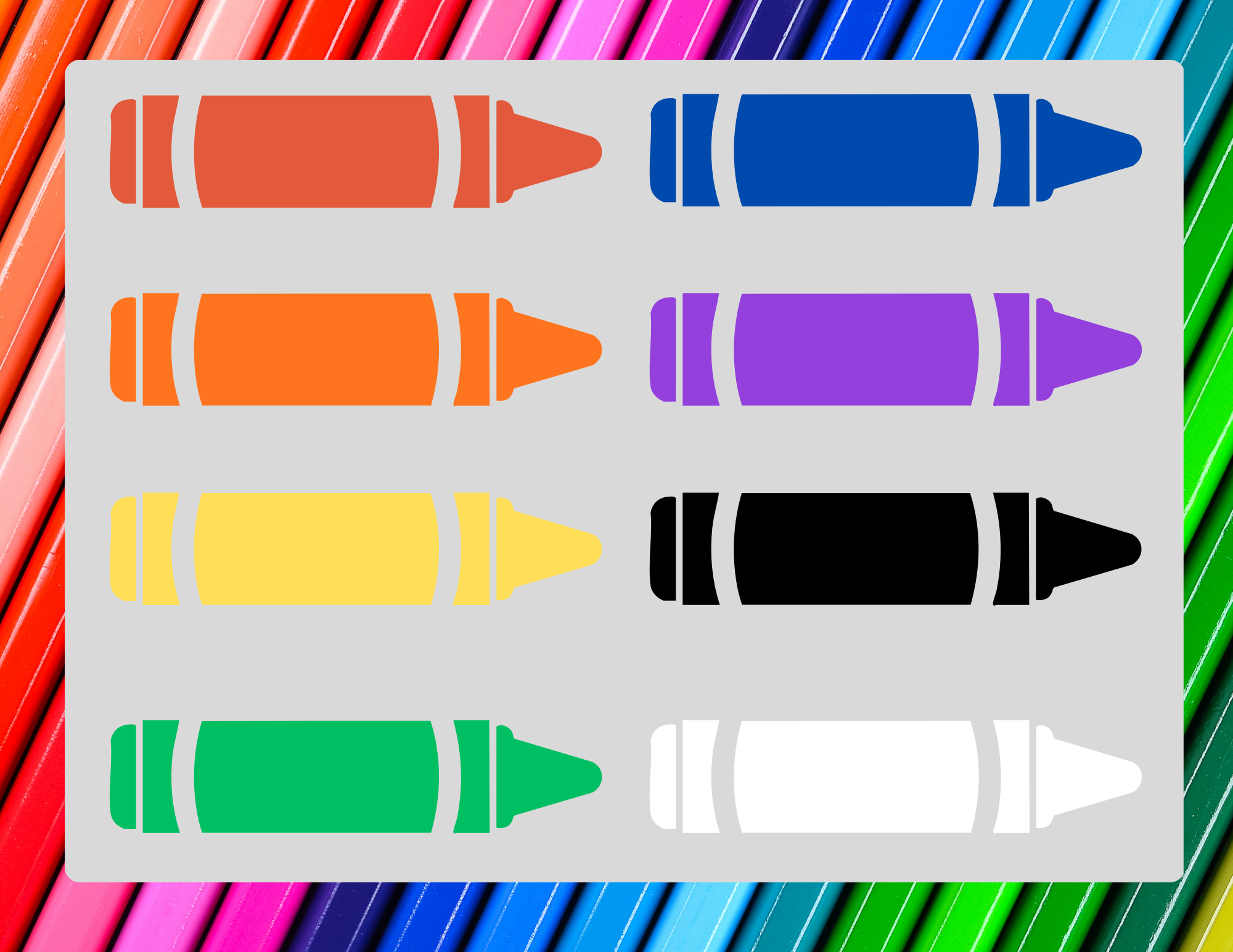 Printable Crayon Color Learn Hands-on Preschool Color Learning System