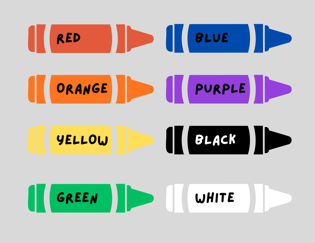 Printable Crayon Color Learn Hands-on Preschool Color Learning System