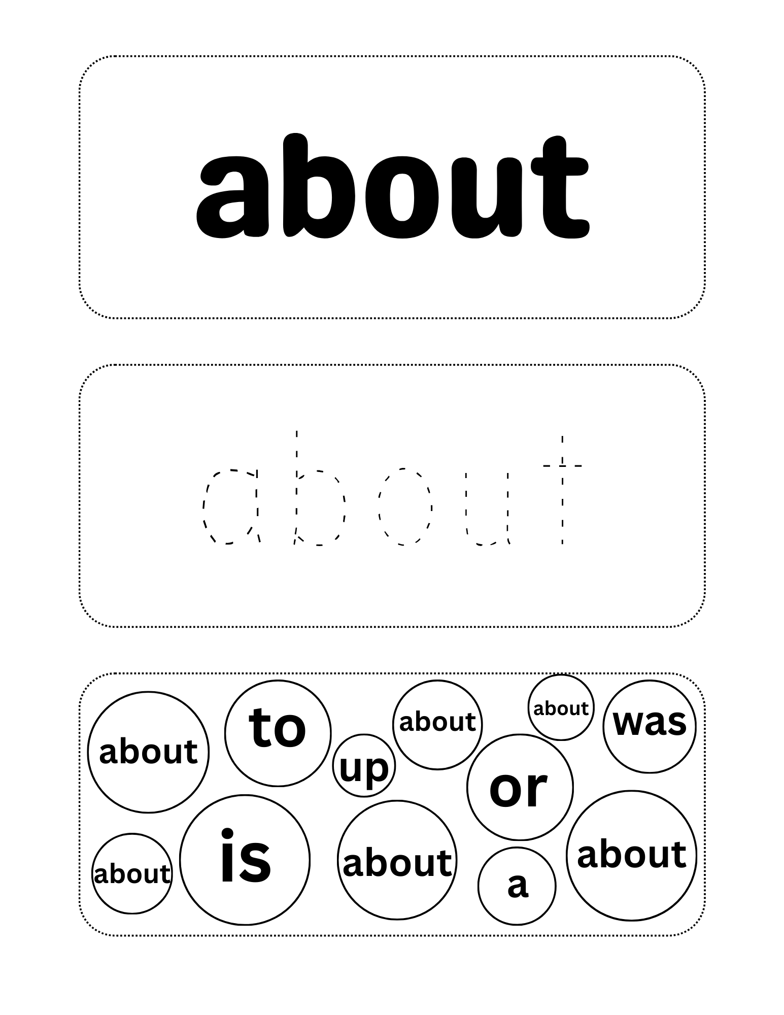 Printable Fry's Sight Word Cards - Word Hunt For Kids