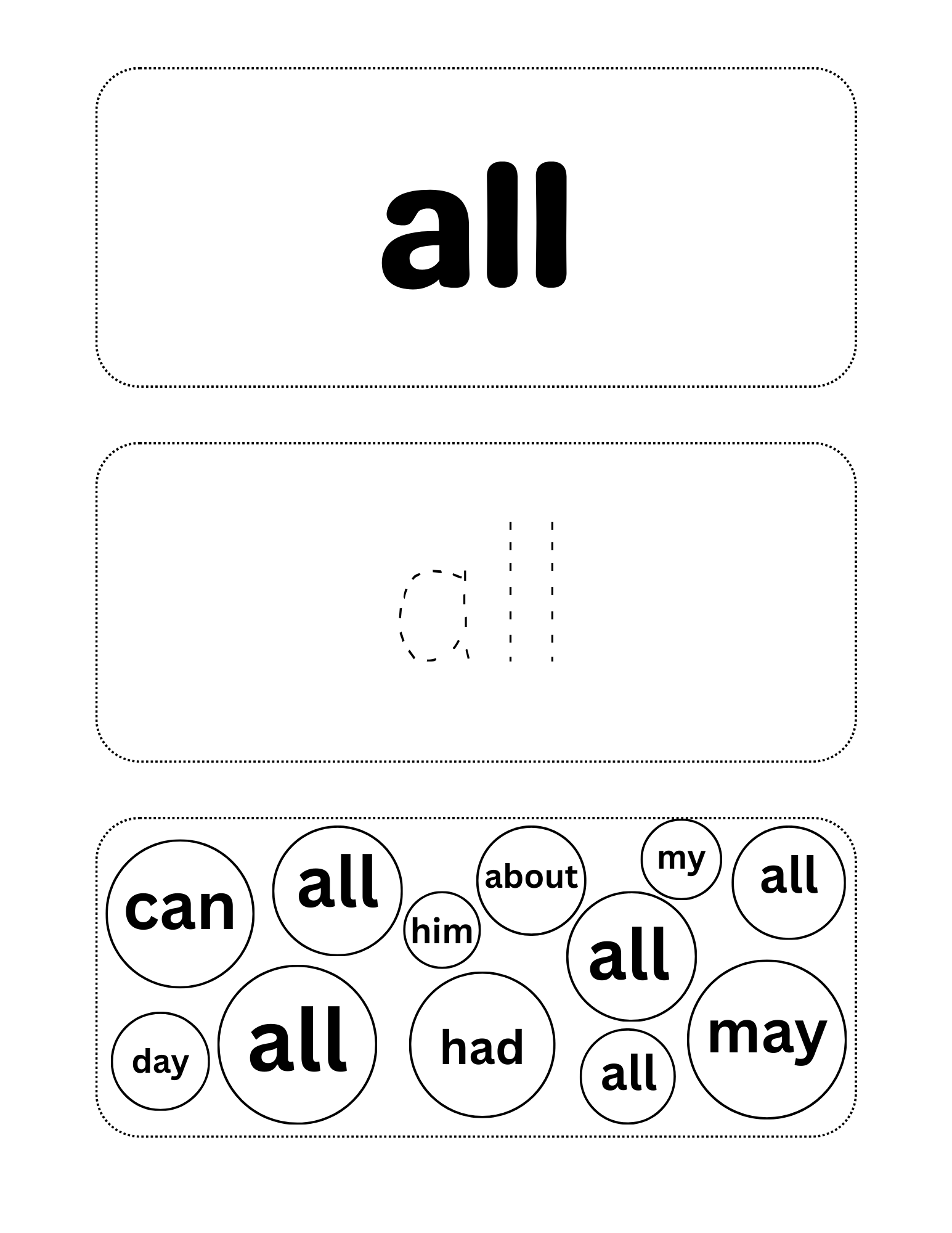 Printable Fry's Sight Word Cards - Word Hunt For Kids